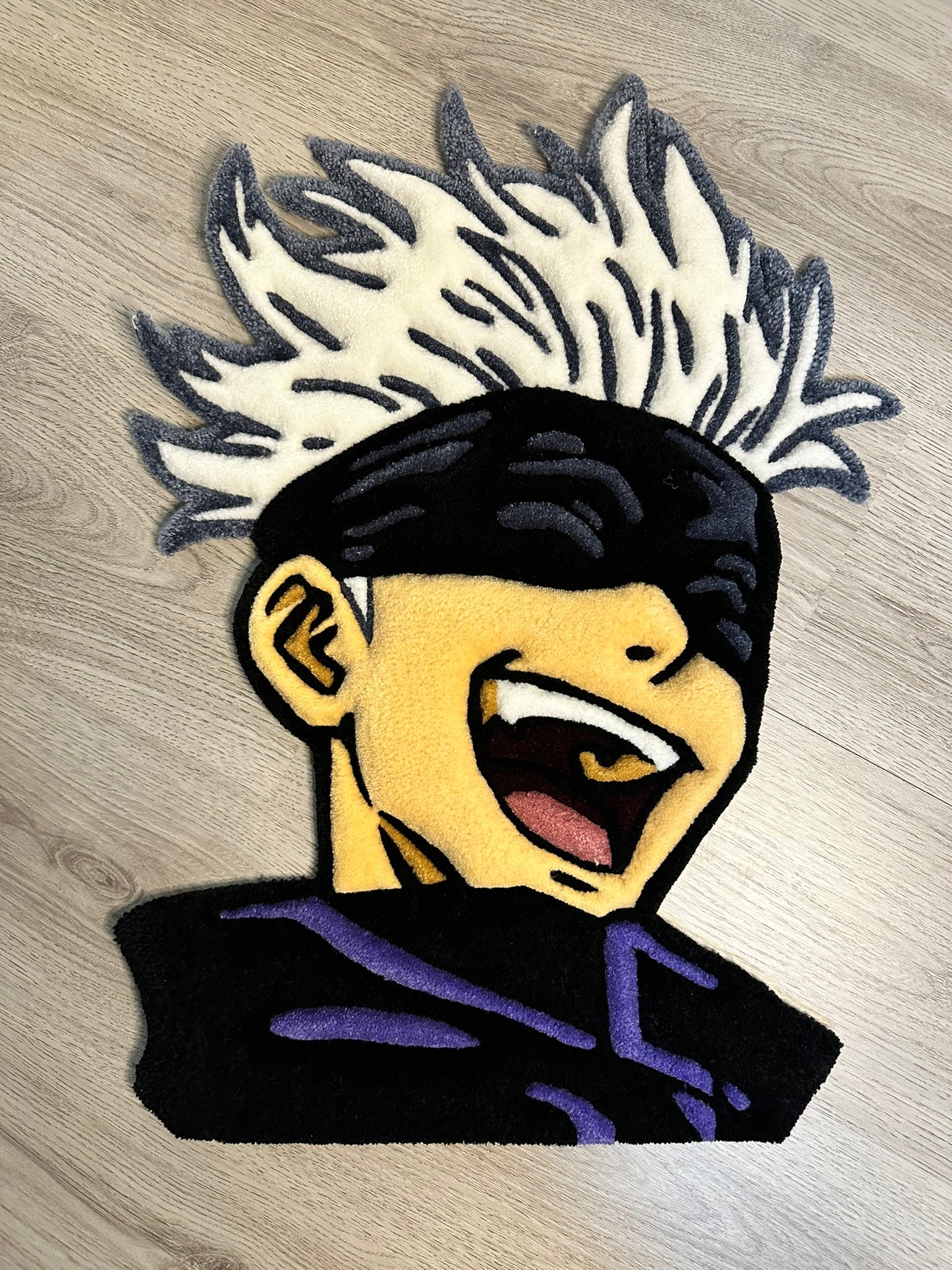 Gojo Satoru Teppich Nahansicht