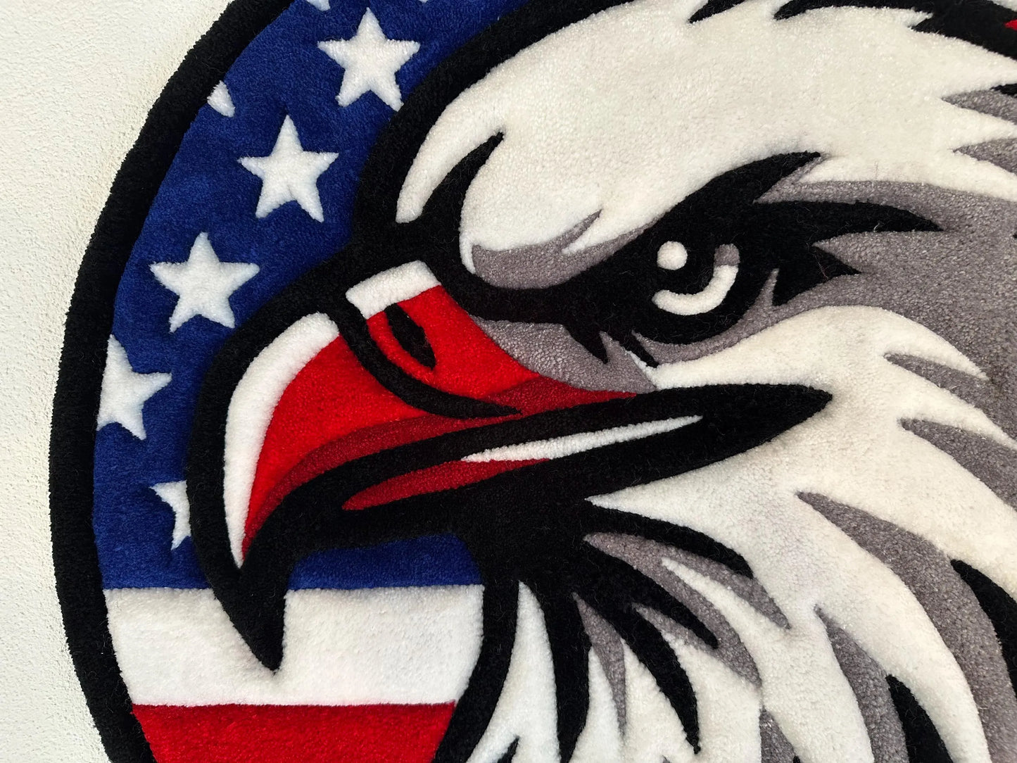 Weisskopf Seeadler Amerika Teppich Detail