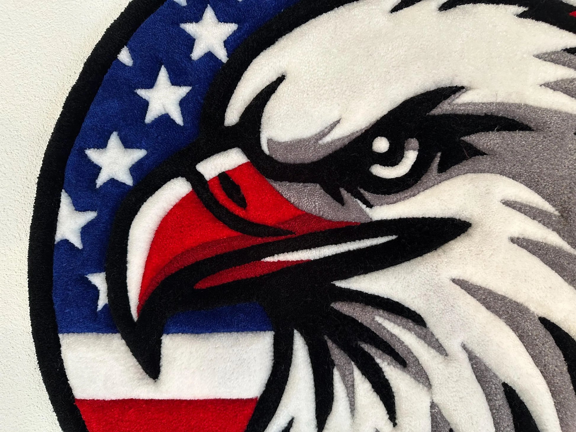 Weisskopf Seeadler Amerika Teppich Detail